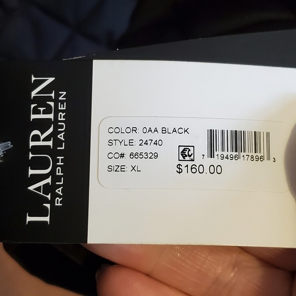 Ralph Lauren Black Quilted Women's Jacket Black. NWT  SZ XL. - Picture 10 of 15